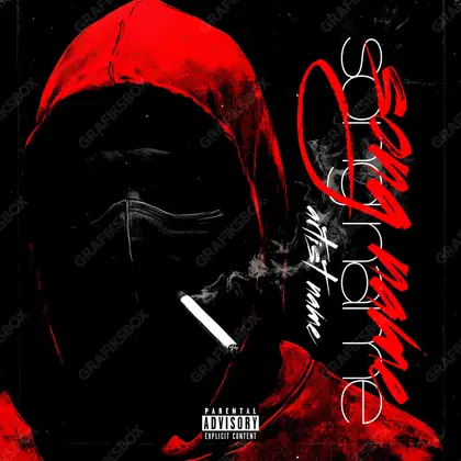 Portada de álbum prediseñada «Nocturnal Smoke» — un encuadre caliente: chispas, calor, humo, en una gama roja