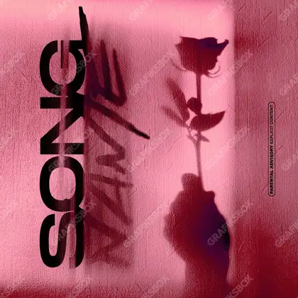 Обложка для трека с цветами «One Rose» — в красных тонах