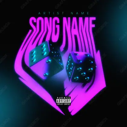 Portada de álbum prediseñada «Dashing» — una idea visual original sin equivalente cercano en el catálogo, en tonos violetas