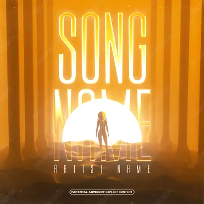 Portada de álbum prediseñada «Lost World» — una escena melancólica bajo luz apagada, en matices anaranjados