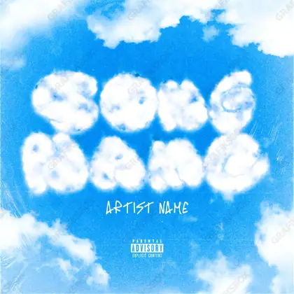 Portada de álbum prediseñada «Up There» — una idea visual original sin equivalente cercano en el catálogo, en tonos azules fríos