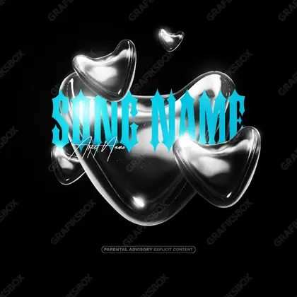 Portada de álbum prediseñada «Silver Heart» — una escena sobre la cercanía y el afecto, en una paleta monocroma