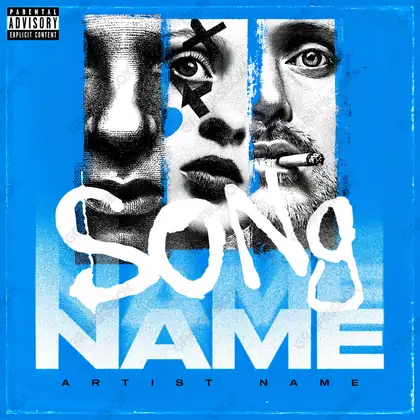 Portada de álbum prediseñada «Personalities» — una idea visual original sin equivalente cercano en el catálogo, en tonos azules fríos