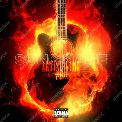 Купить обложку для трека «Acoustic» — в красных тонах