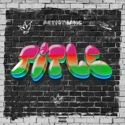 Album cover art “Black Abstract”: abstract and lettering, black and white tones