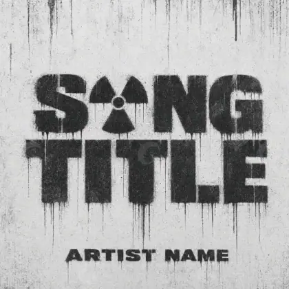 Music cover artwork “Black Abstract”: abstract and lettering, black and white tones