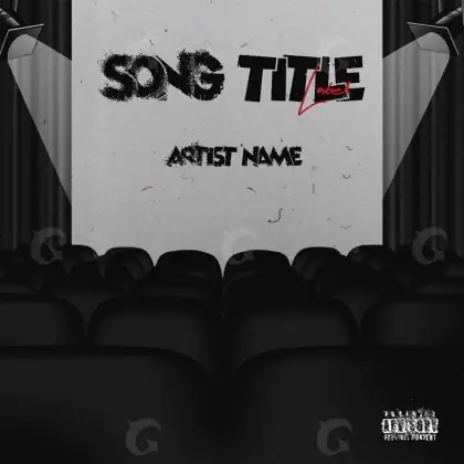 Album cover art “Black Abstract”: abstract artwork, black and white tones