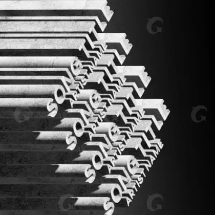 Album cover art “Black Abstract”: abstract artwork, black and white tones