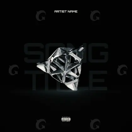 Portada para canción «Black Abstract»: abstracción y tipografía; color blanco y negro