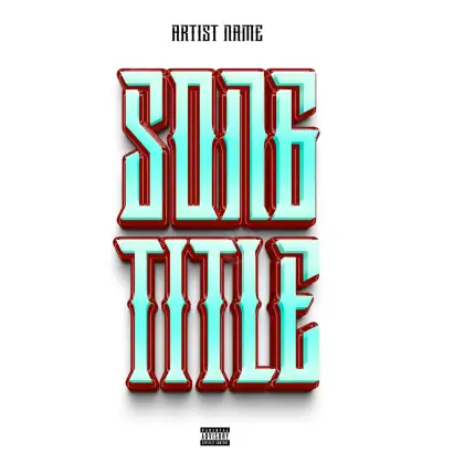 Arte de portada musical «Black Abstract»: abstracción y tipografía; color blanco y negro