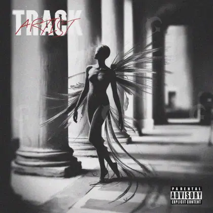 Album cover art “Black Abstract”: abstract artwork, black and white tones