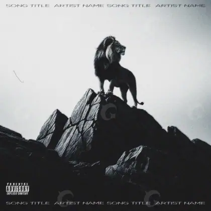 Album cover art “Black Abstract”: abstract artwork, black and white tones