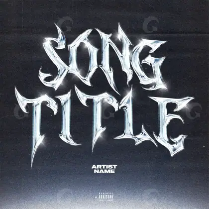 Portada para canción «Black Abstract»: abstracción y tipografía; color blanco y negro