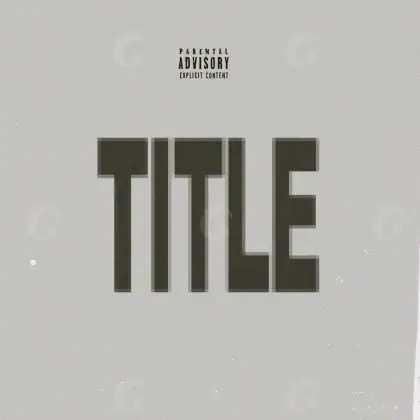 Arte de portada musical «Black Abstract»: abstracción y tipografía; color blanco y negro