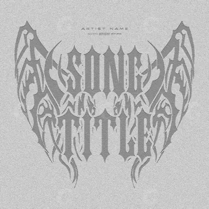 Portada para canción «Black Abstract»: abstracción y tipografía; color blanco y negro
