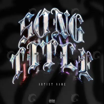 Music cover artwork “Black Abstract”: abstract and lettering, black and white tones