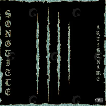 Music cover artwork “Black Abstract”: abstract artwork, black and white tones