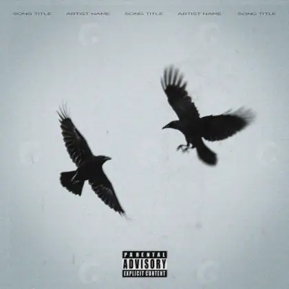 Portada prediseñada «Black Bird»: ave; color blanco y negro