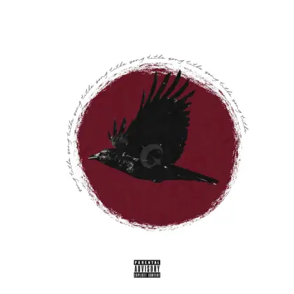 Готовая обложка для трека «Black Bird»: птица и круг; палитра — чёрно-белая