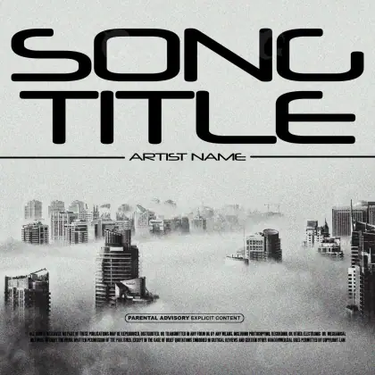 Premade cover art “Black Building”: building, black and white tones