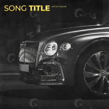Album cover art “Black Car”: car, black and white tones