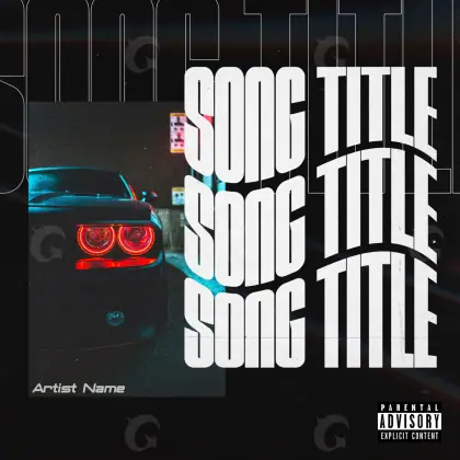 Portada para canción «Black Car»: coche; color blanco y negro