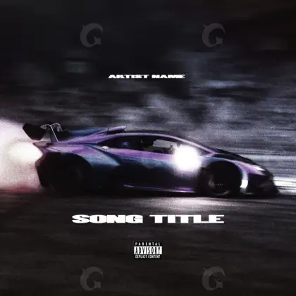 Portada prediseñada «Black Car»: coche; color blanco y negro