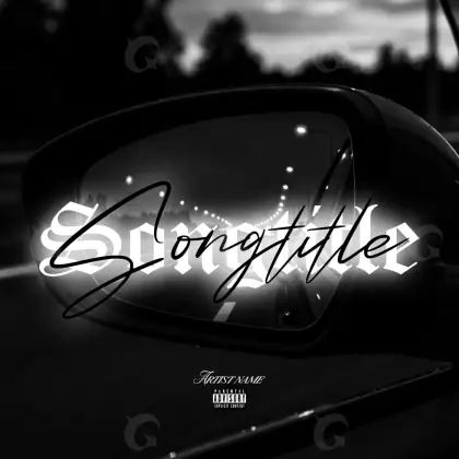 Premade cover art “Black Car”: car and tree, black and white tones