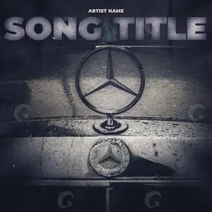 Premade cover art “Black Car”: car and star, black and white tones