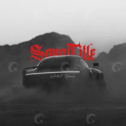 Music cover artwork “Black Car”: car, black and white tones