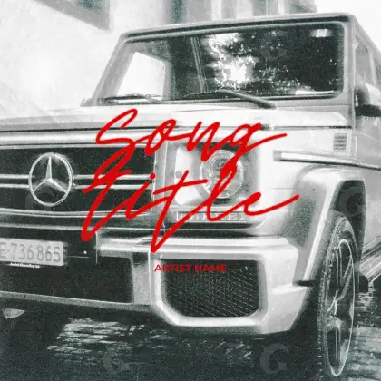 Music cover artwork “Black Car”: car, black and white tones