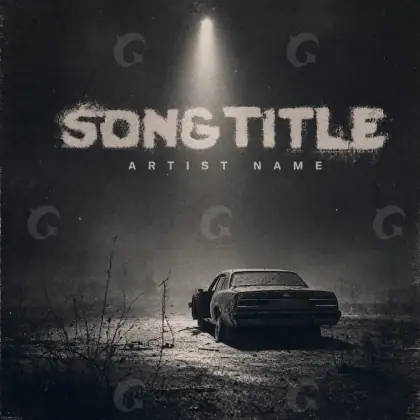 Portada para canción «Black Car»: coche; color blanco y negro