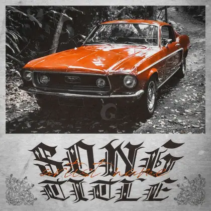 Arte de portada musical «Black Car»: coche; color blanco y negro