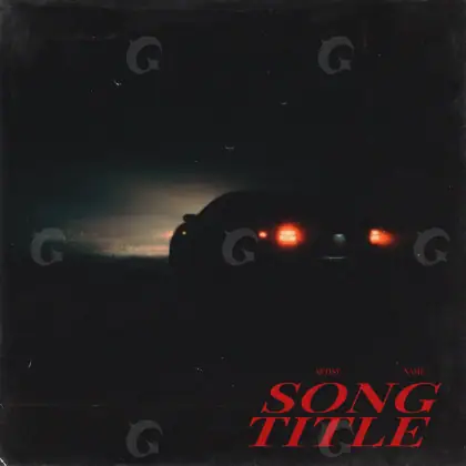 Portada prediseñada «Black Car»: coche; color blanco y negro