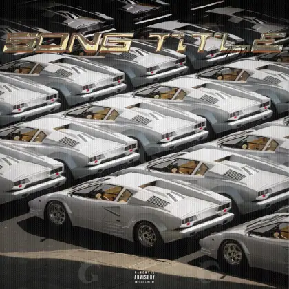 Arte de portada musical «Black Car»: coche; color blanco y negro