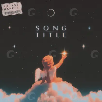 Premade cover art “Black Child”: child and cloud, black and white tones