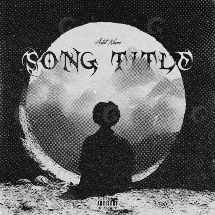 Обложка для песни «Black Circle»: круг; палитра — чёрно-белая