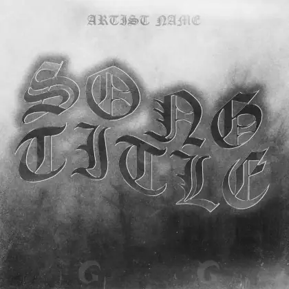 Music cover artwork “Black Circle”: circle, black and white tones