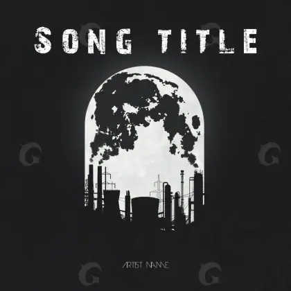 Album cover art “Black City”: city, black and white tones