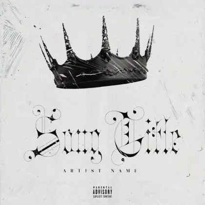 Обложка для песни «Black Crown»: корона; палитра — чёрно-белая