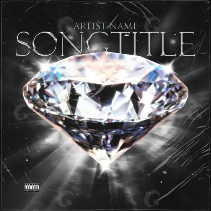 Portada para canción «Black Diamond»: diamante; color blanco y negro
