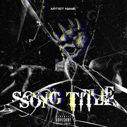 Music cover artwork “Black Face”: face, black and white tones