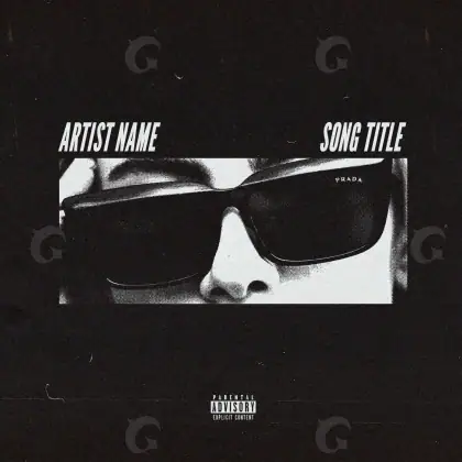 Album cover art “Black Face”: face, black and white tones