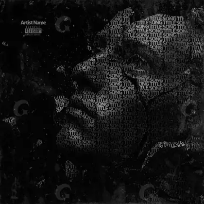 Arte de portada musical «Black Face»: rostro; color blanco y negro