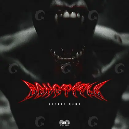 Portada prediseñada «Black Face»: rostro; color blanco y negro