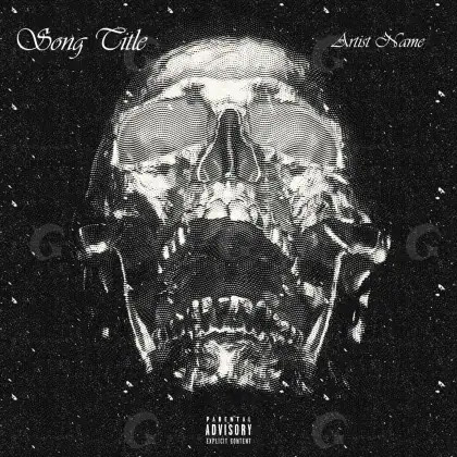 Portada para canción «Black Face»: rostro; color blanco y negro