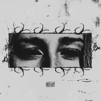 Arte de portada musical «Black Face»: rostro y ojos; color blanco y negro