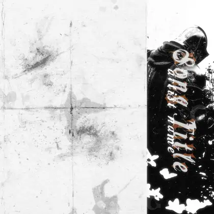 Premade cover art “Black Face”: face and star, black and white tones