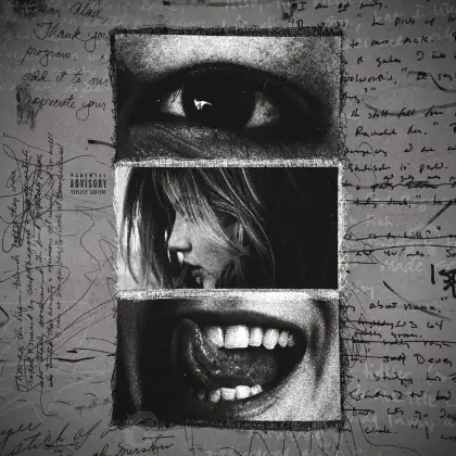 Portada para canción «Black Face»: rostro y ojos; color blanco y negro