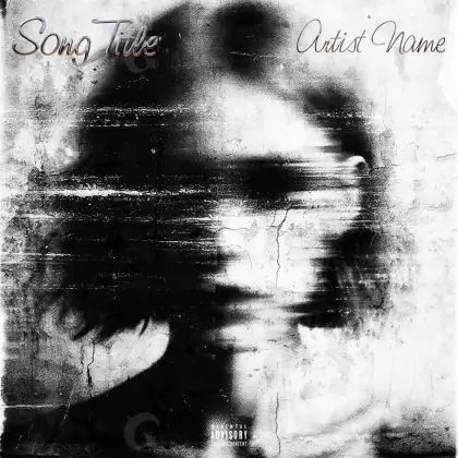 Album cover art “Black Face”: face, black and white tones